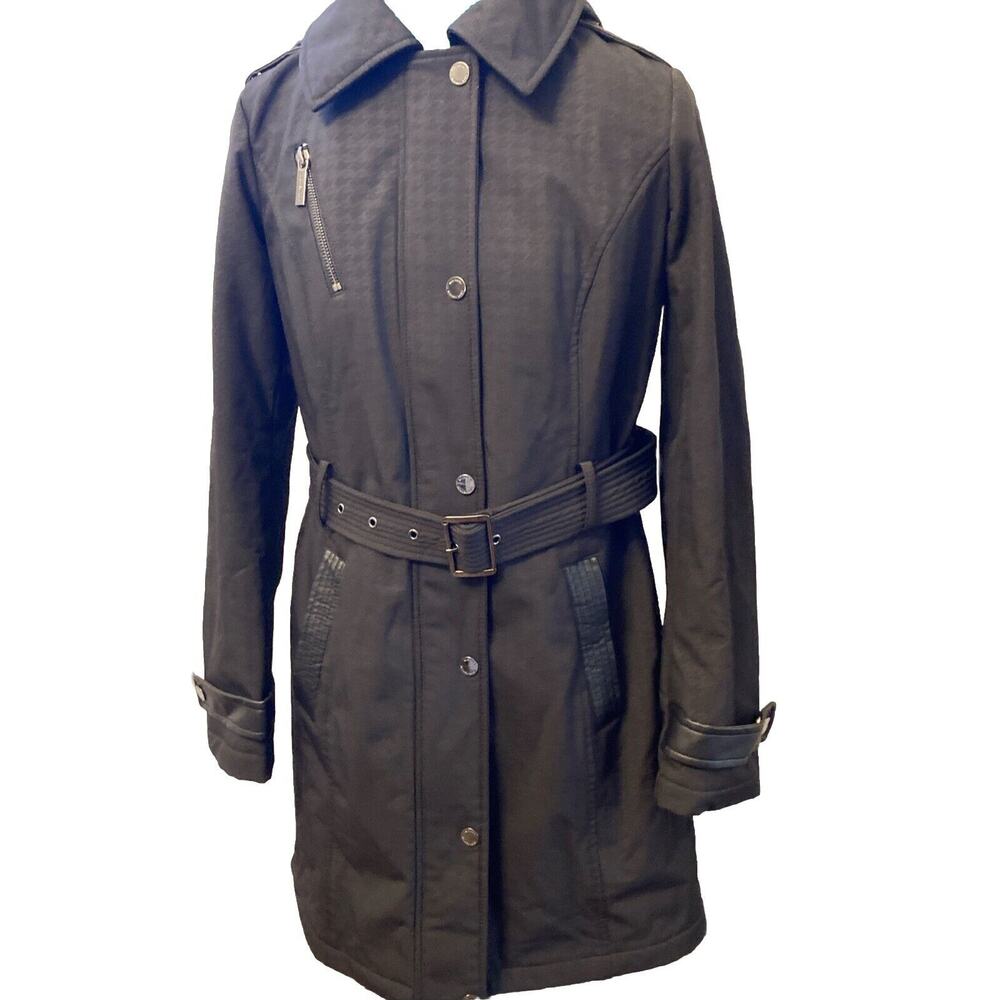 Michael Kors Women's trench Water-resistant hooded Raincoat jacket Small - Picture 1 of 16